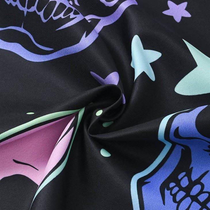 Skull Print Silk Scarf